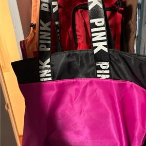PINK Victoria's Secret Fuchsia and Black Tote
